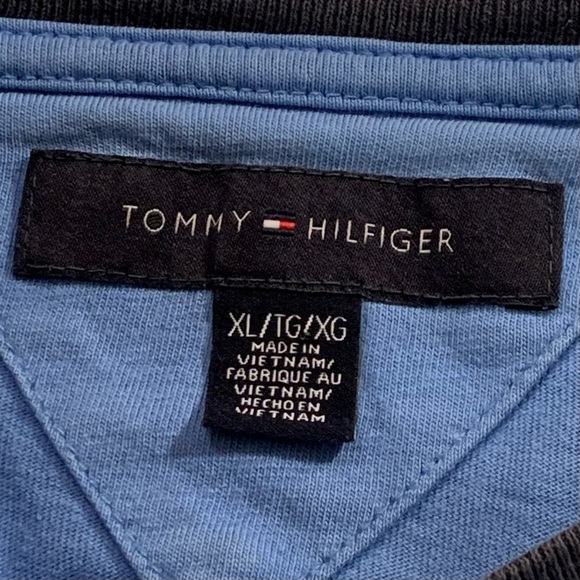 [2/$25] TOMMY HILFIGER MID STRIPE LIGHT BLUE MENS SHORT SLEEVE T-SHIRT SIZE XL - Picture 4 of 4